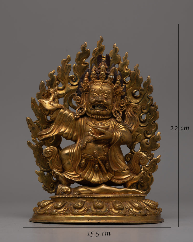 Wrathful Deity Bernagchen Mahakala Statue | Symbol of Fearlessness and Spiritual Protection