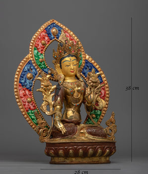 White Tara 38cm Sculpture | Embodiment of Compassion and Serenity