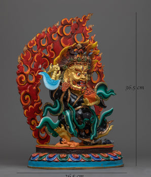 2 Armed Dharmapala Bernagchen Mahakala Statue