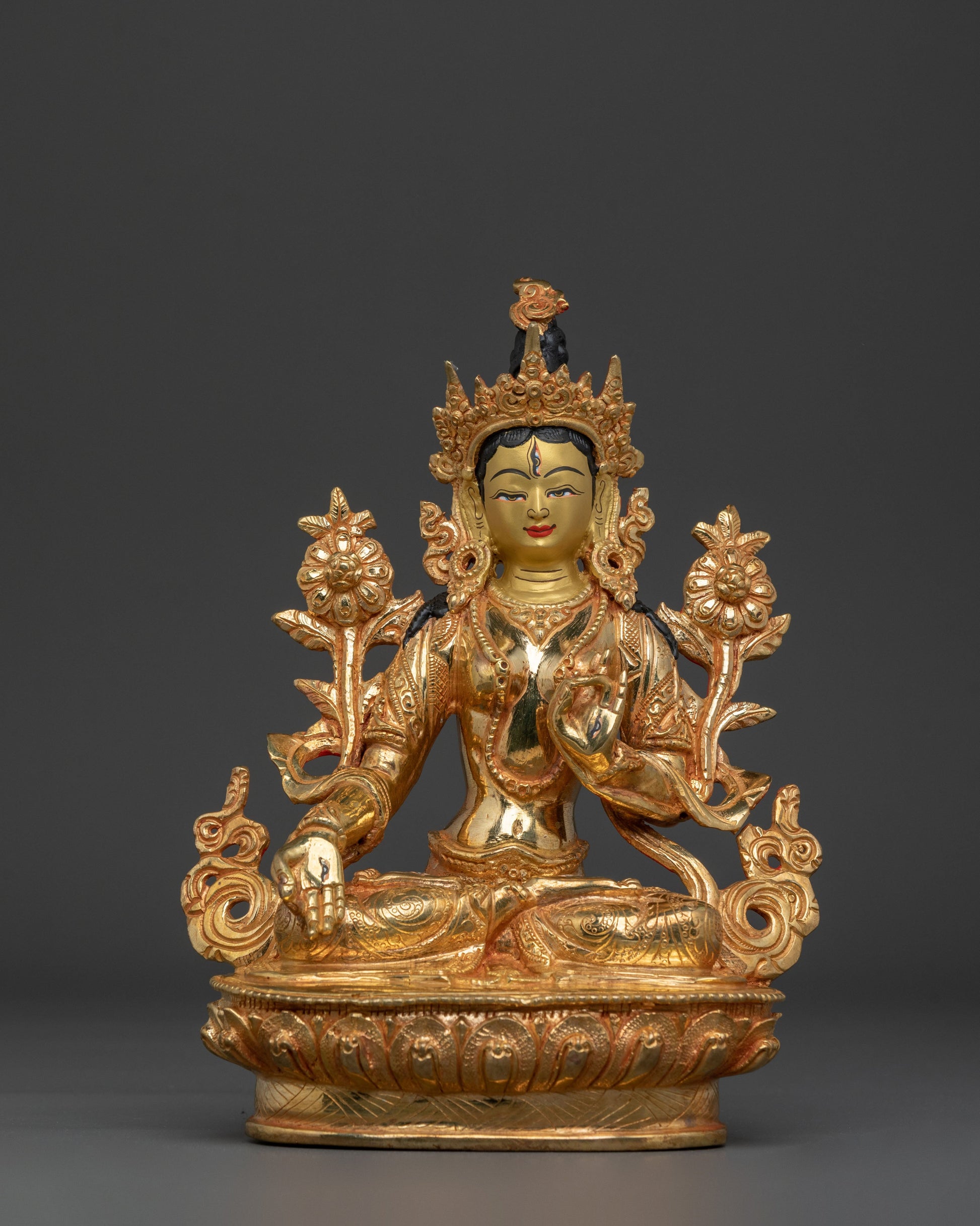 Traditional Himalayan White Tara Figurine 
