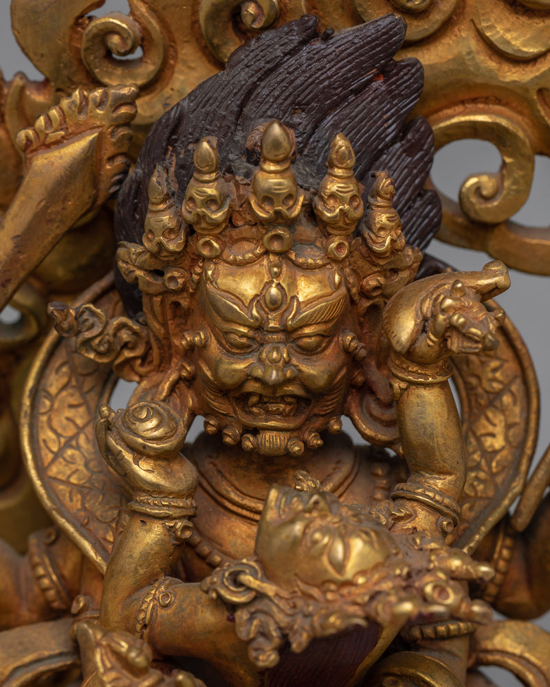 Protector God Mahakala Statue | Symbol of Fearlessness and Spiritual Safeguarding