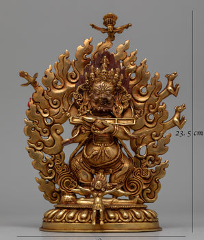 Tibetan Mahakala Shakya Statue | Buddhist Dharma Protector Deity