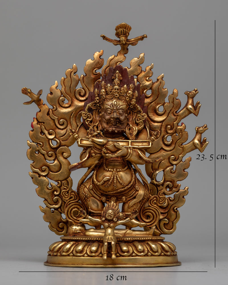 Tibetan Mahakala Shakya Statue | Buddhist Dharma Protector Deity