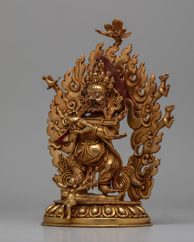 Tibetan Mahakala Shakya Statue | Buddhist Dharma Protector Deity