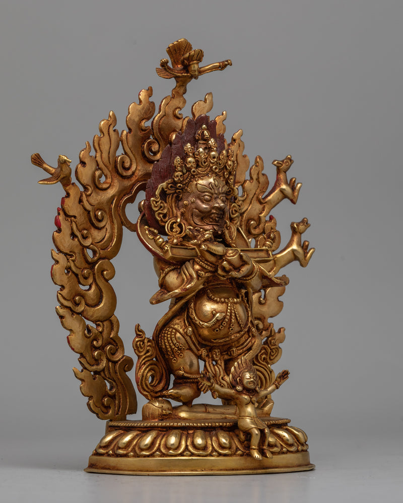 Tibetan Mahakala Shakya Statue | Buddhist Dharma Protector Deity