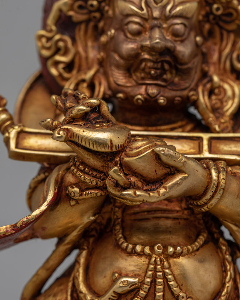 Tibetan Mahakala Shakya Statue | Buddhist Dharma Protector Deity