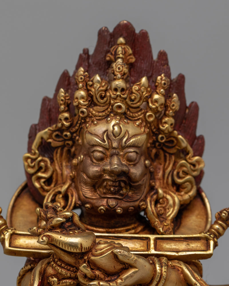 Tibetan Mahakala Shakya Statue | Buddhist Dharma Protector Deity