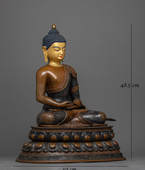 Amitabha Buddhah Oxidized Statue | Embodiment of Infinite Light