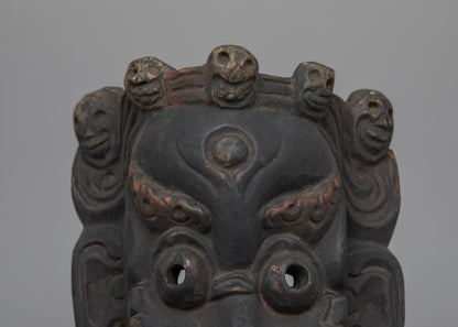 Mahakala Wooden Mask | Enhancing Your Space with Sacred Symbolism and Power