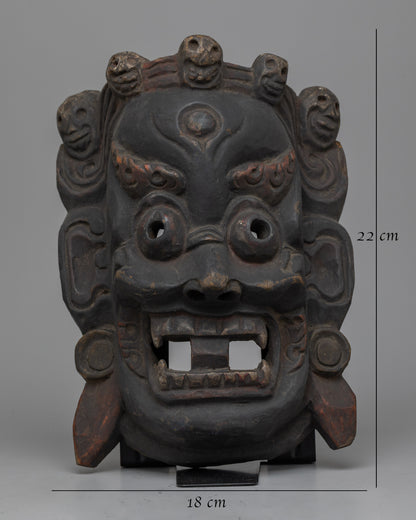 Mahakala Wooden Mask | Enhancing Your Space with Sacred Symbolism and Power