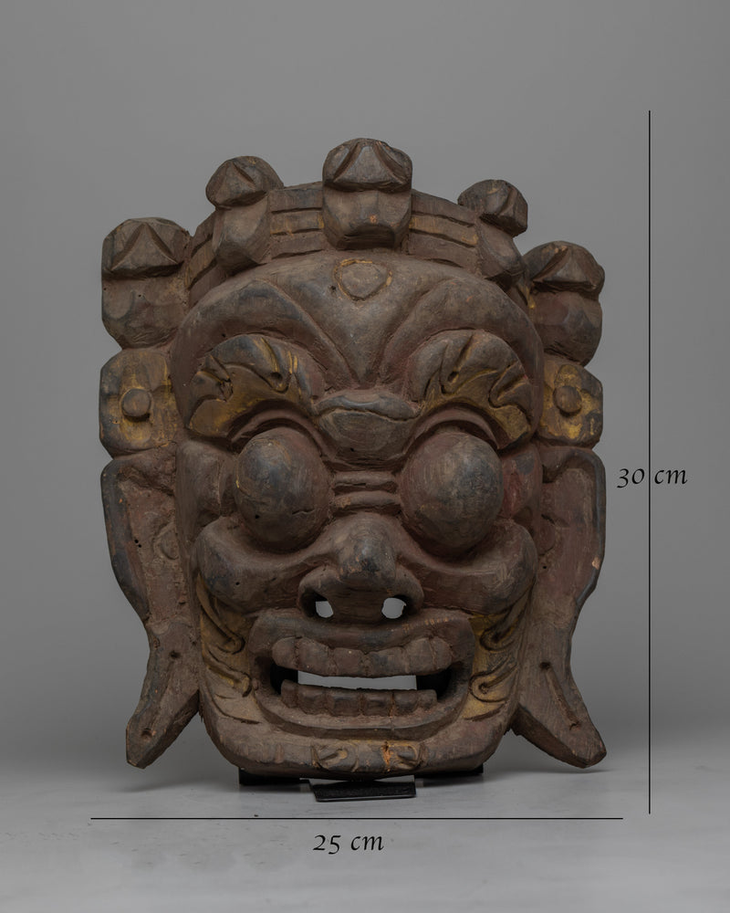 Mahakala Ceremonial Buddhist Mask | Guiding the Devotee Through Spiritual Challenges