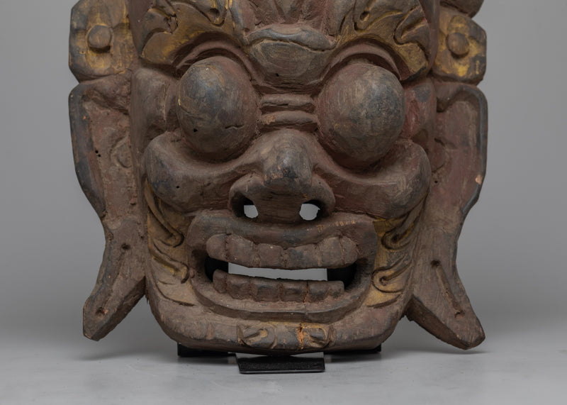 Mahakala Ceremonial Buddhist Mask | Guiding the Devotee Through Spiritual Challenges