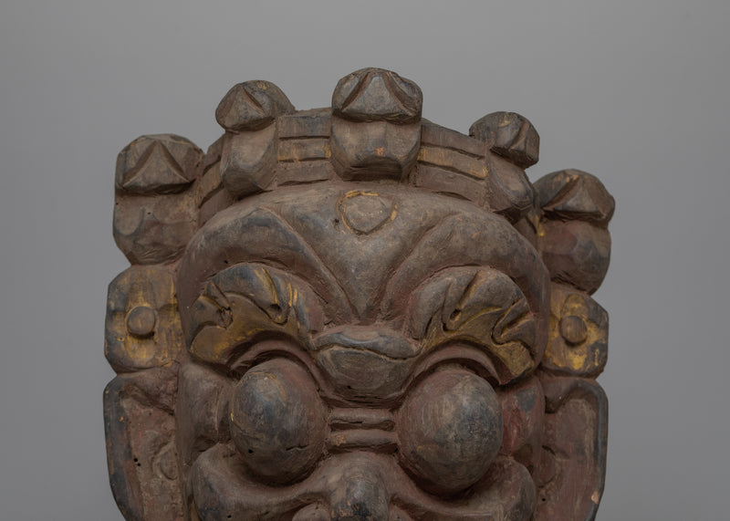 Mahakala Ceremonial Buddhist Mask | Guiding the Devotee Through Spiritual Challenges