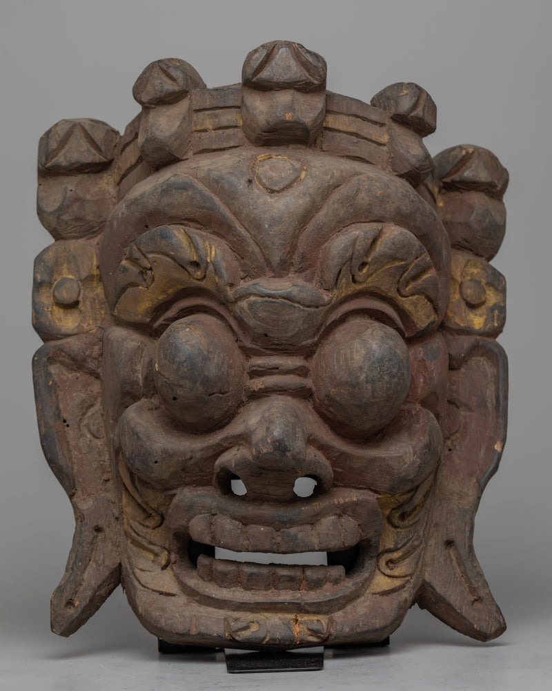 Mahakala Ceremonial Buddhist Mask | Guiding the Devotee Through Spiritual Challenges