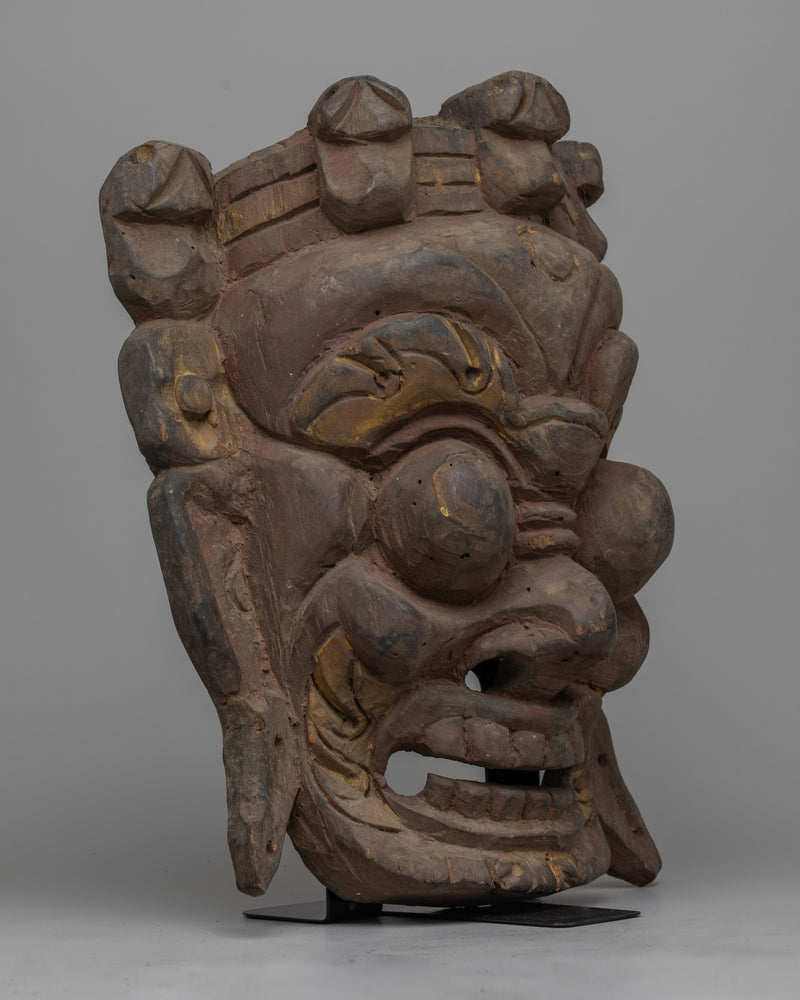 Mahakala Ceremonial Buddhist Mask | Guiding the Devotee Through Spiritual Challenges