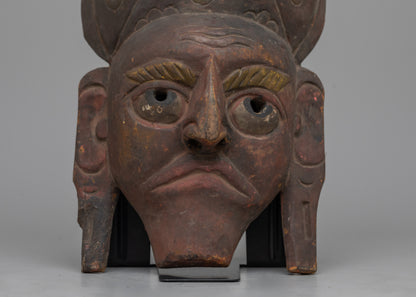 Antique Wood Carved Mask | A Symbol of Cultural Heritage and Spiritual Expression