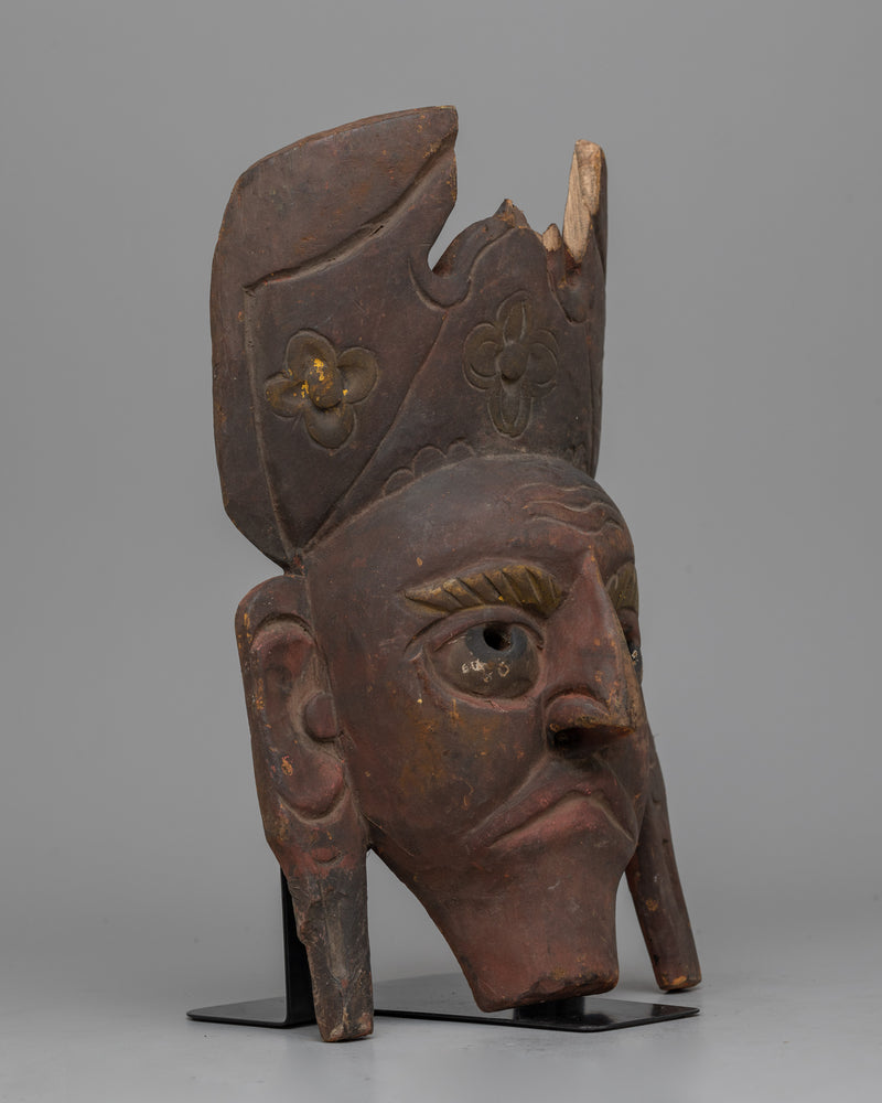 Antique Wood Carved Mask | A Symbol of Cultural Heritage and Spiritual Expression