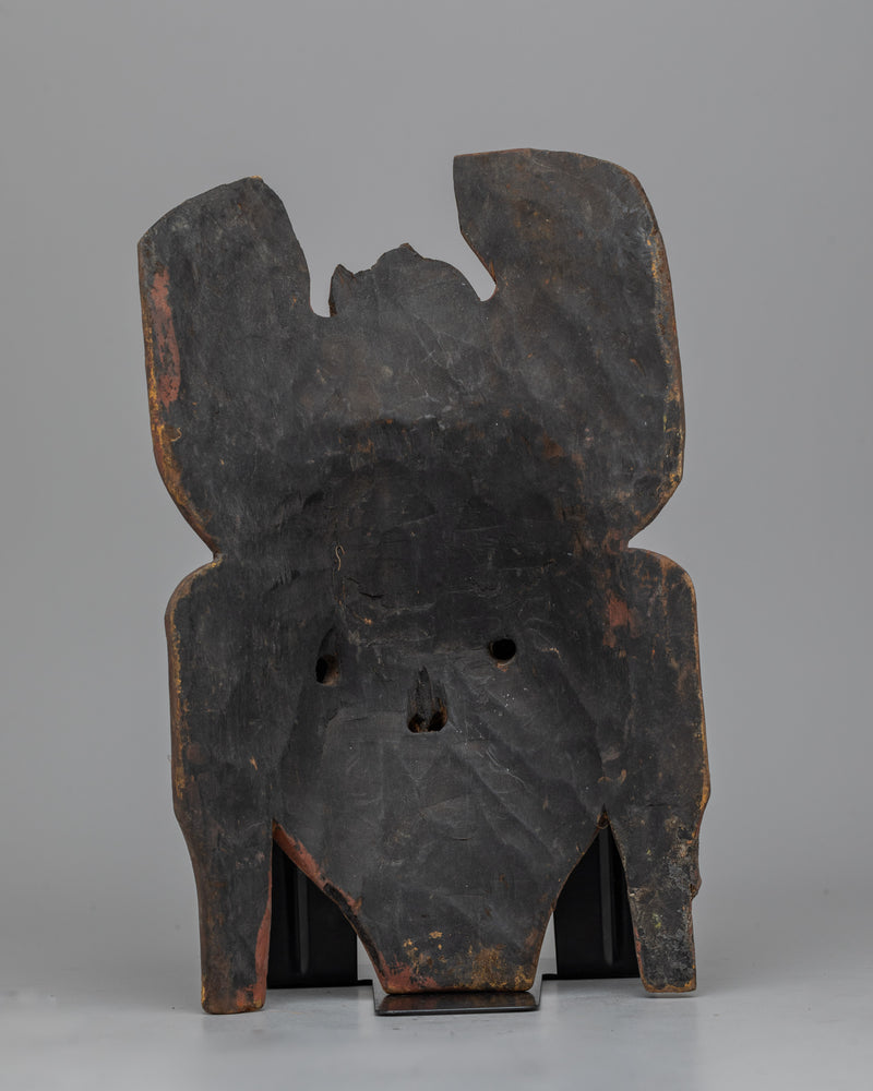 Antique Wood Carved Mask | A Symbol of Cultural Heritage and Spiritual Expression