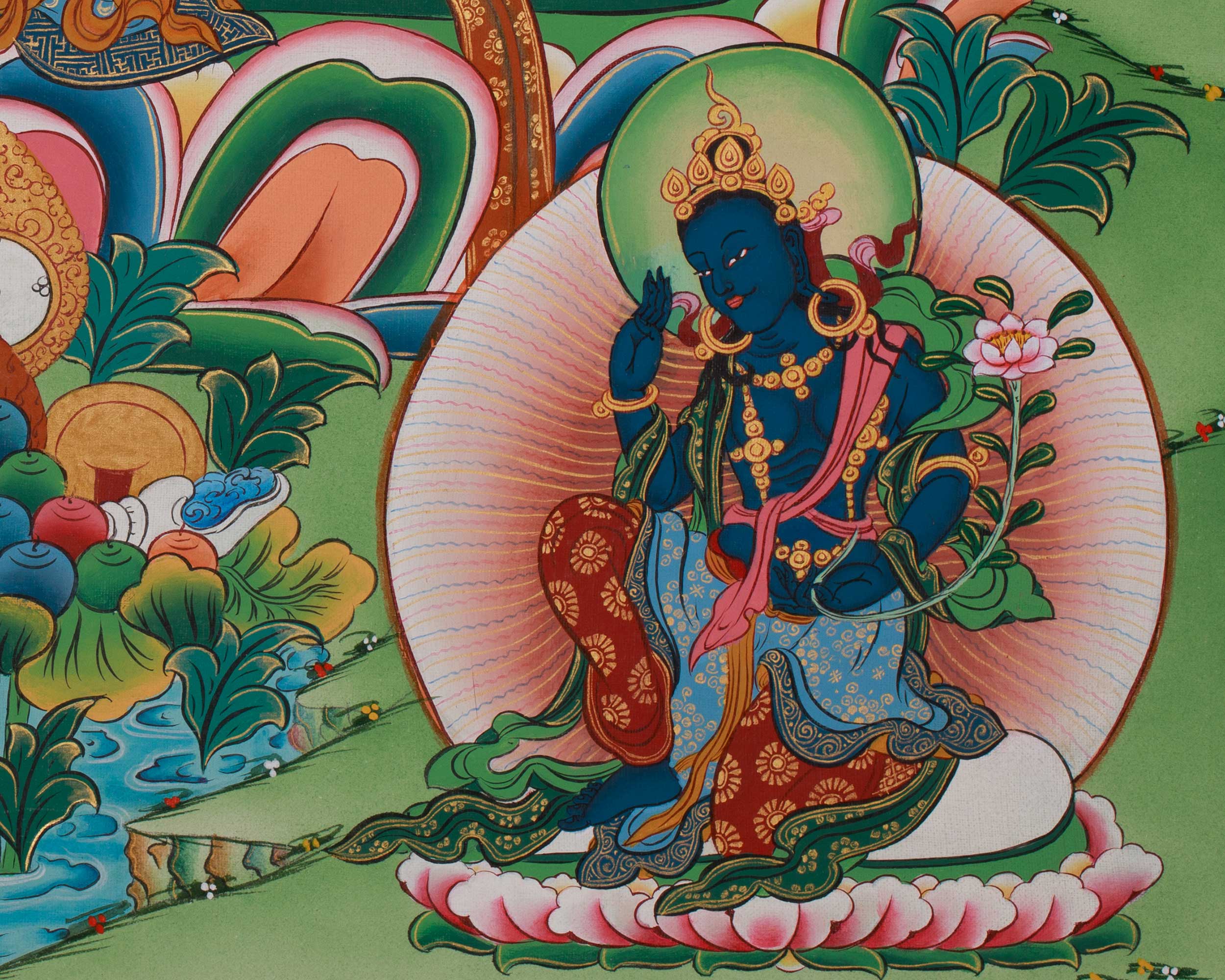 Goddess Green Tara Art | Symbolizing Swift Blessings and Healing Energy