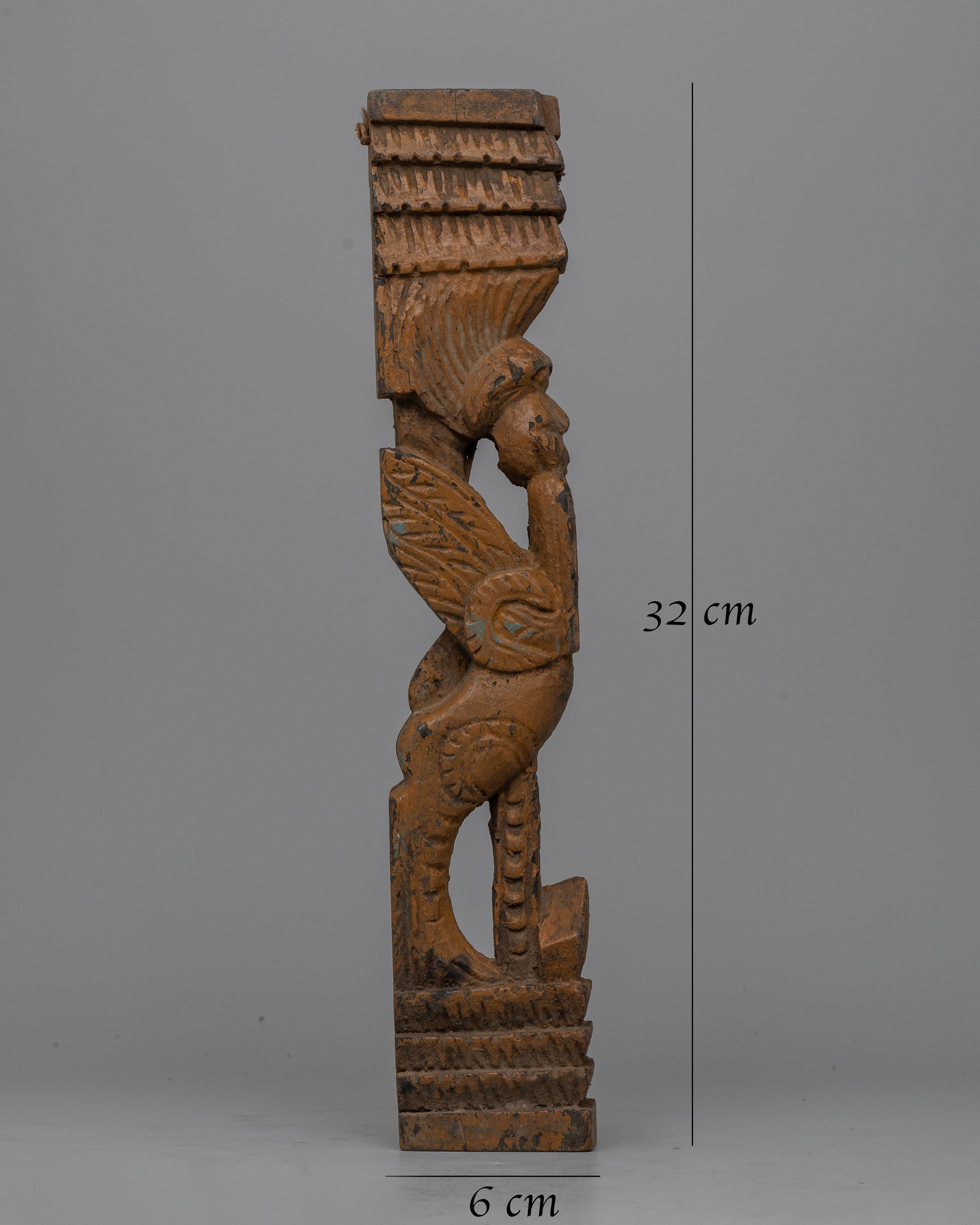 Newari Wooden Pillar (Strut) | Authentic Cultural Accent for Traditional and Modern Spaces