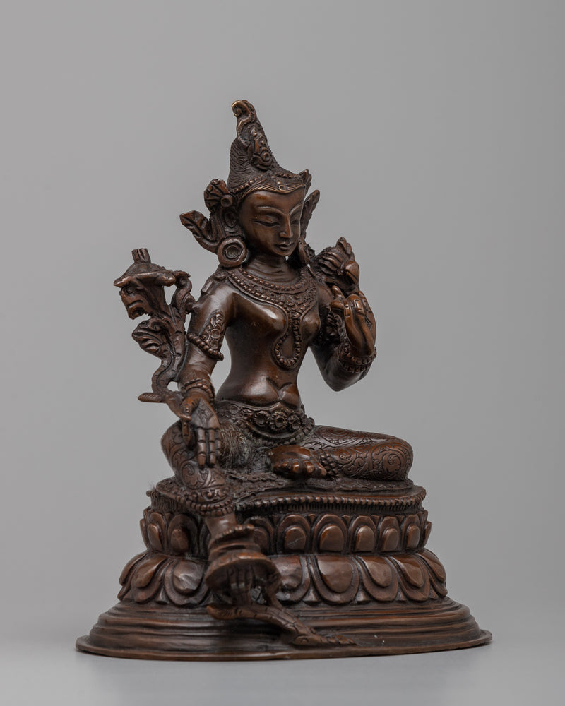 Green Tara Guru Statue | Green Tara Guru Sculpture for Inner Peace and Enlightenment