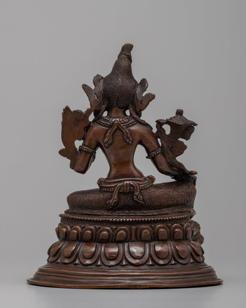 Green Tara Guru Statue | Green Tara Guru Sculpture for Inner Peace and Enlightenment