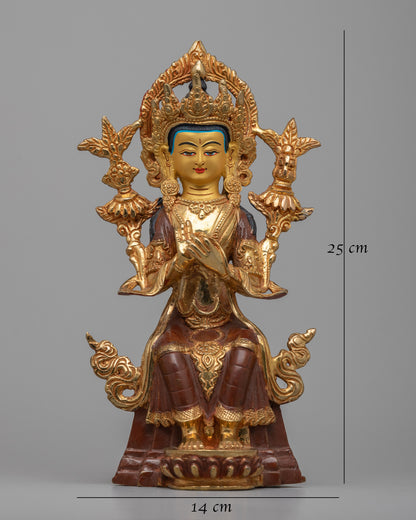 Maitreya Future Buddha Statue | Maitreya Bodhisattva Sculpture Guiding Towards Enlightenment