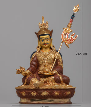 Tibetan Guru Rinpoche Statue | Guru Rinpoche Sculpture for Devotional Practice