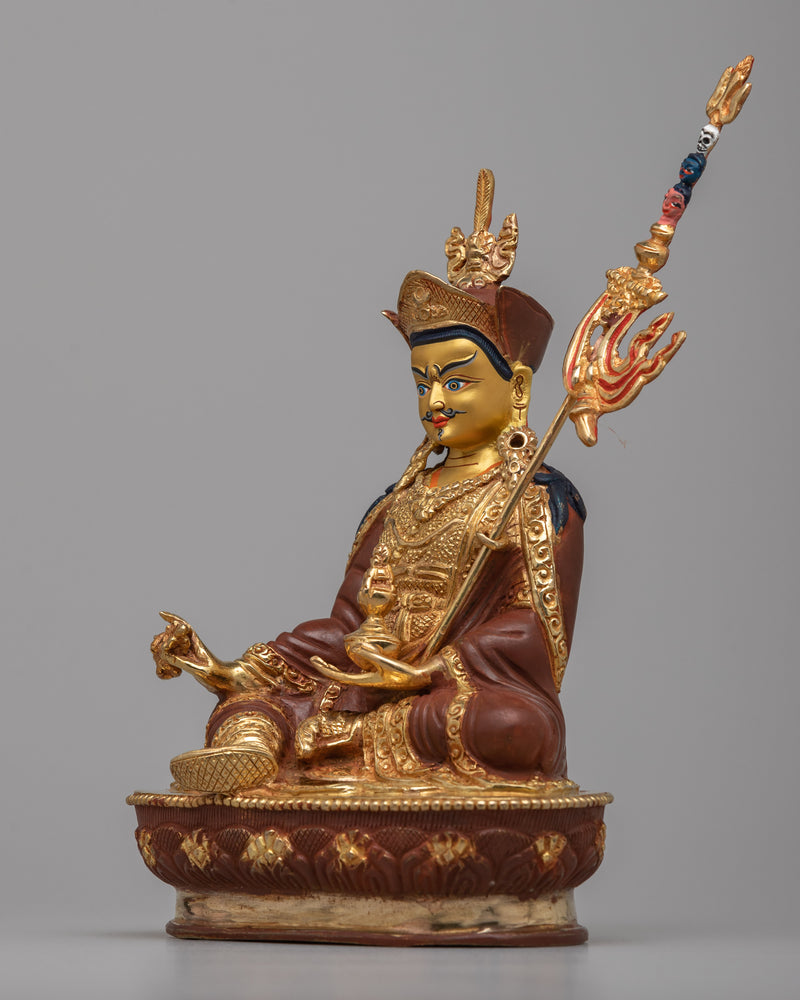 Tibetan Guru Rinpoche Statue | Guru Rinpoche Sculpture for Devotional Practice