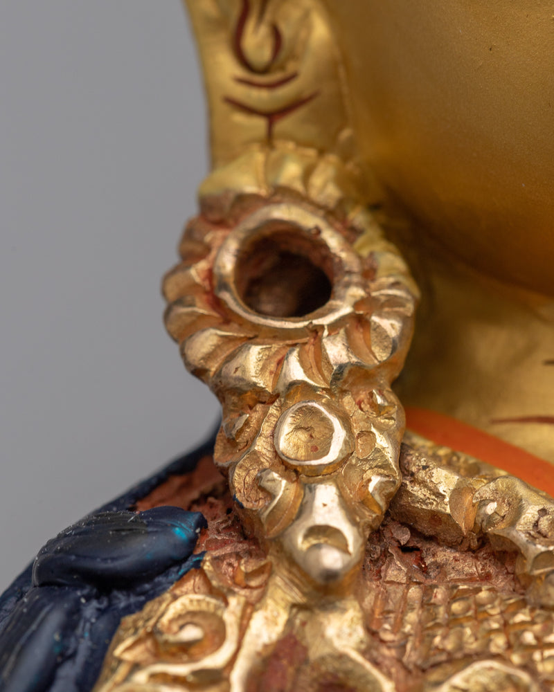 Tibetan Guru Rinpoche Statue | Guru Rinpoche Sculpture for Devotional Practice