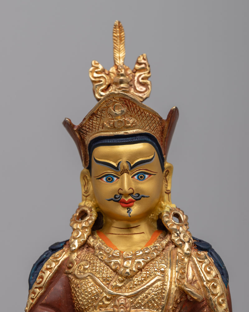 Tibetan Guru Rinpoche Statue | Guru Rinpoche Sculpture for Devotional Practice