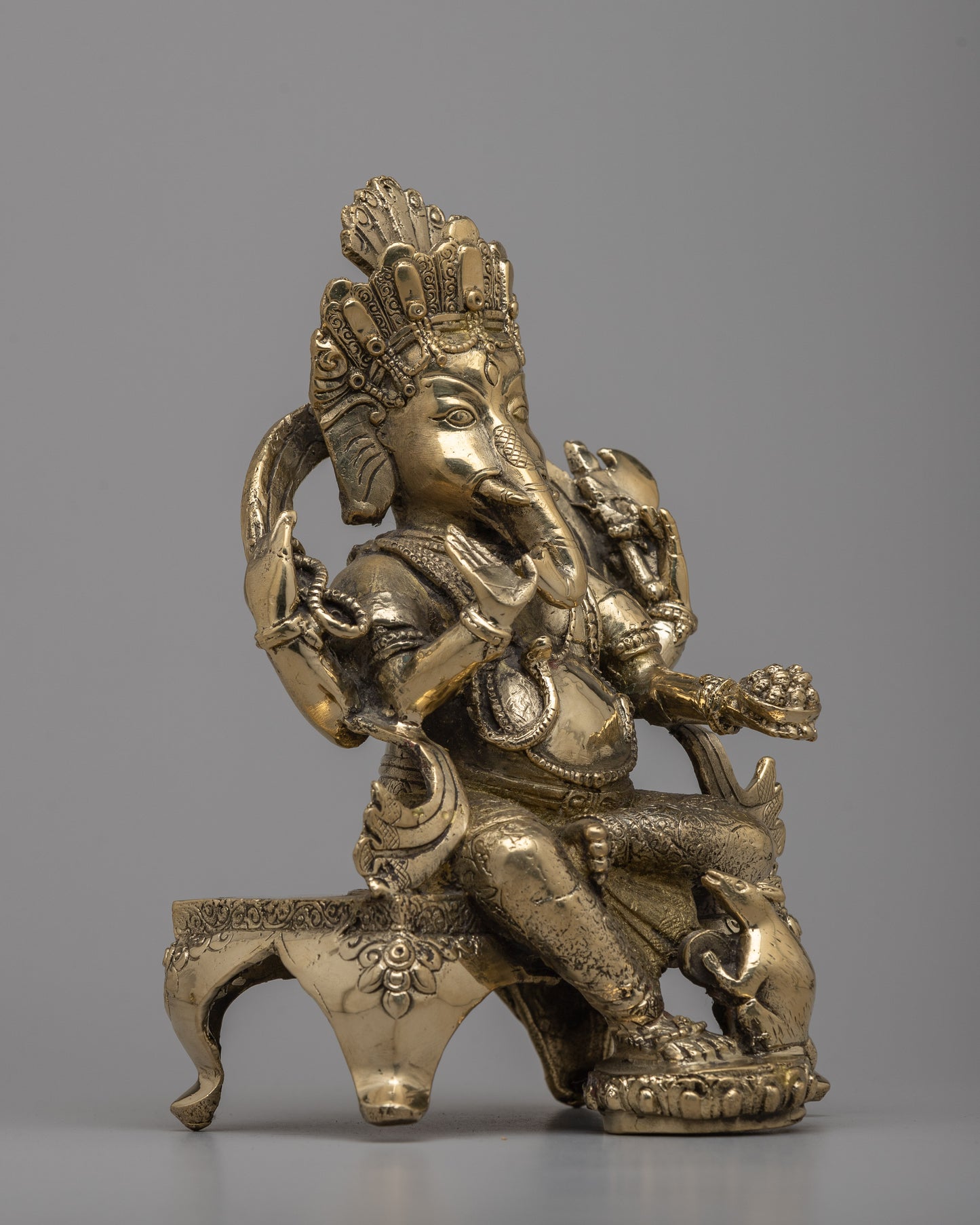 Brass Ganesh Idol | Channeling Divine Energy and Wisdom