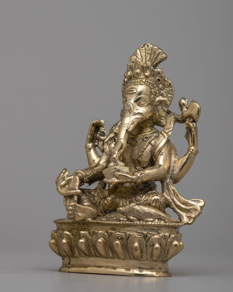 Ganesh Idol in Brass | Embodying Divine Wisdom and Prosperity