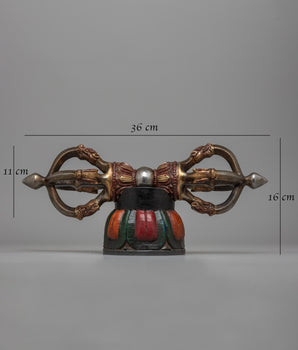 Vajra With Wooden Stand | Spiritual Symbolism Grounded in Natural Beauty