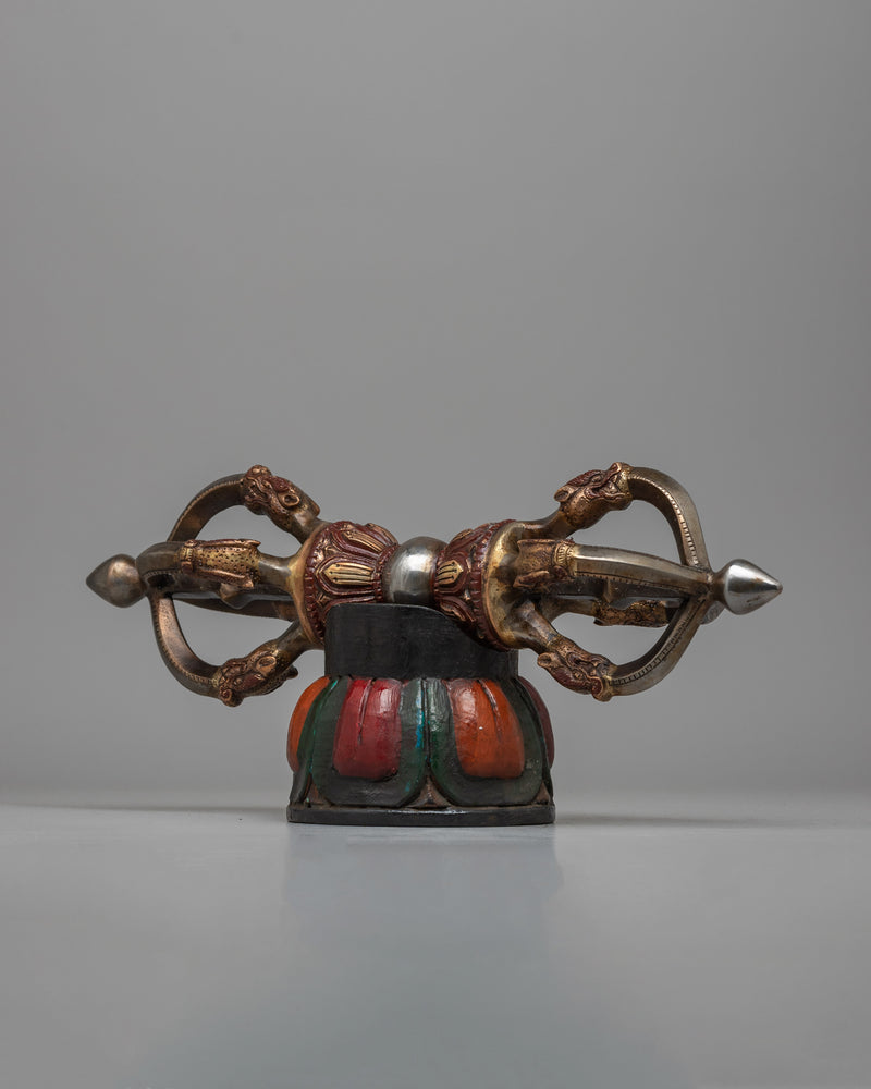 Vajra With Wooden Stand | Spiritual Symbolism Grounded in Natural Beauty