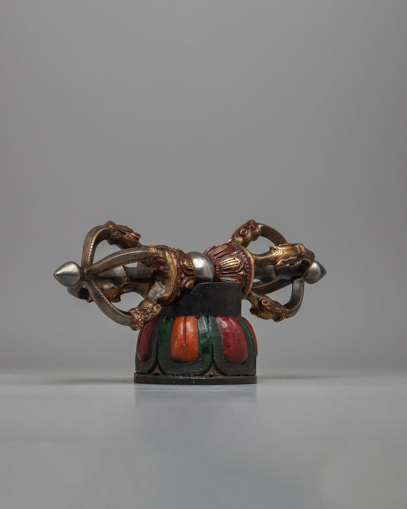 Vajra With Wooden Stand | Spiritual Symbolism Grounded in Natural Beauty