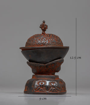 Buddhist Brass Kapala | Sacred Vessel for Ritual Offerings