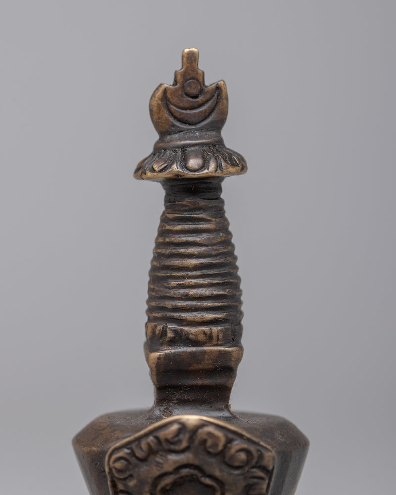 Copper Tibetan Stupa | Sacred Monument Symbolizing Spiritual Enlightenment