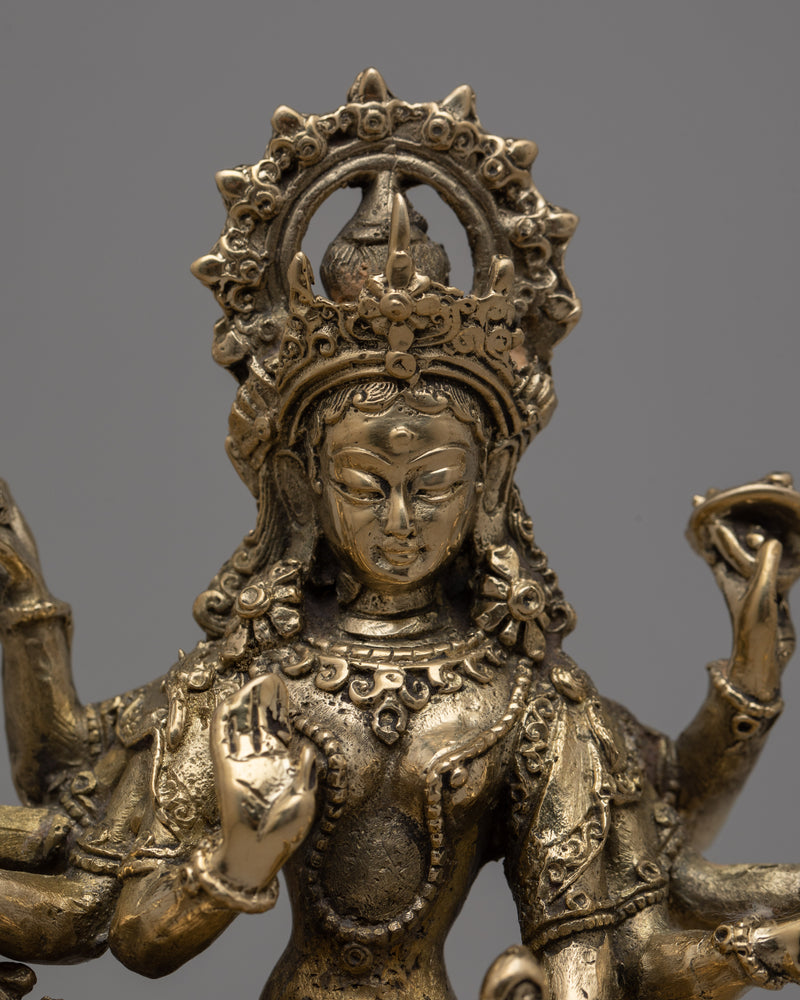 Brass Durga Statue | Revered Depiction of the Fearless Goddess