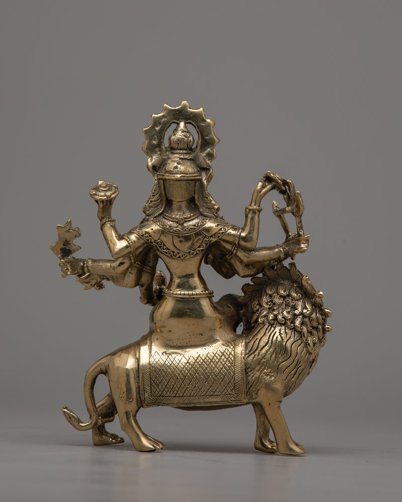 Brass Durga Statue | Revered Depiction of the Fearless Goddess