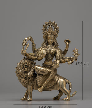 Brass Durga Statue | Revered Depiction of the Fearless Goddess