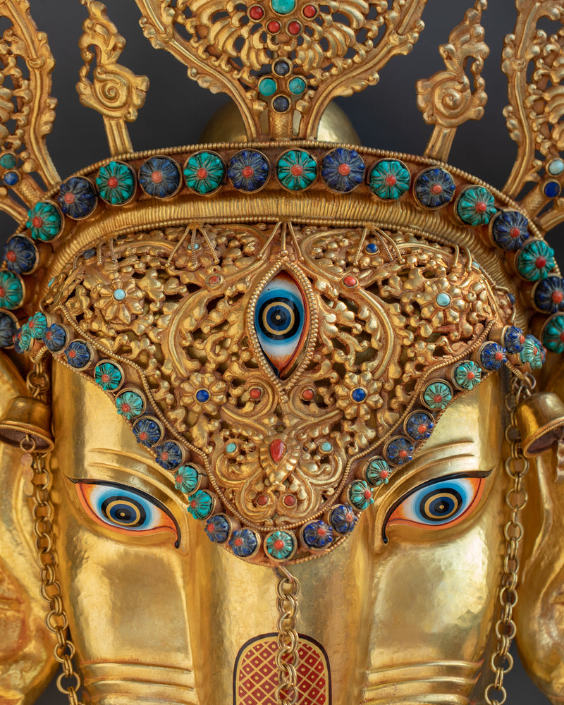 Head of Ganesha | Capturing the Majesty of the Elephant-Headed Deity