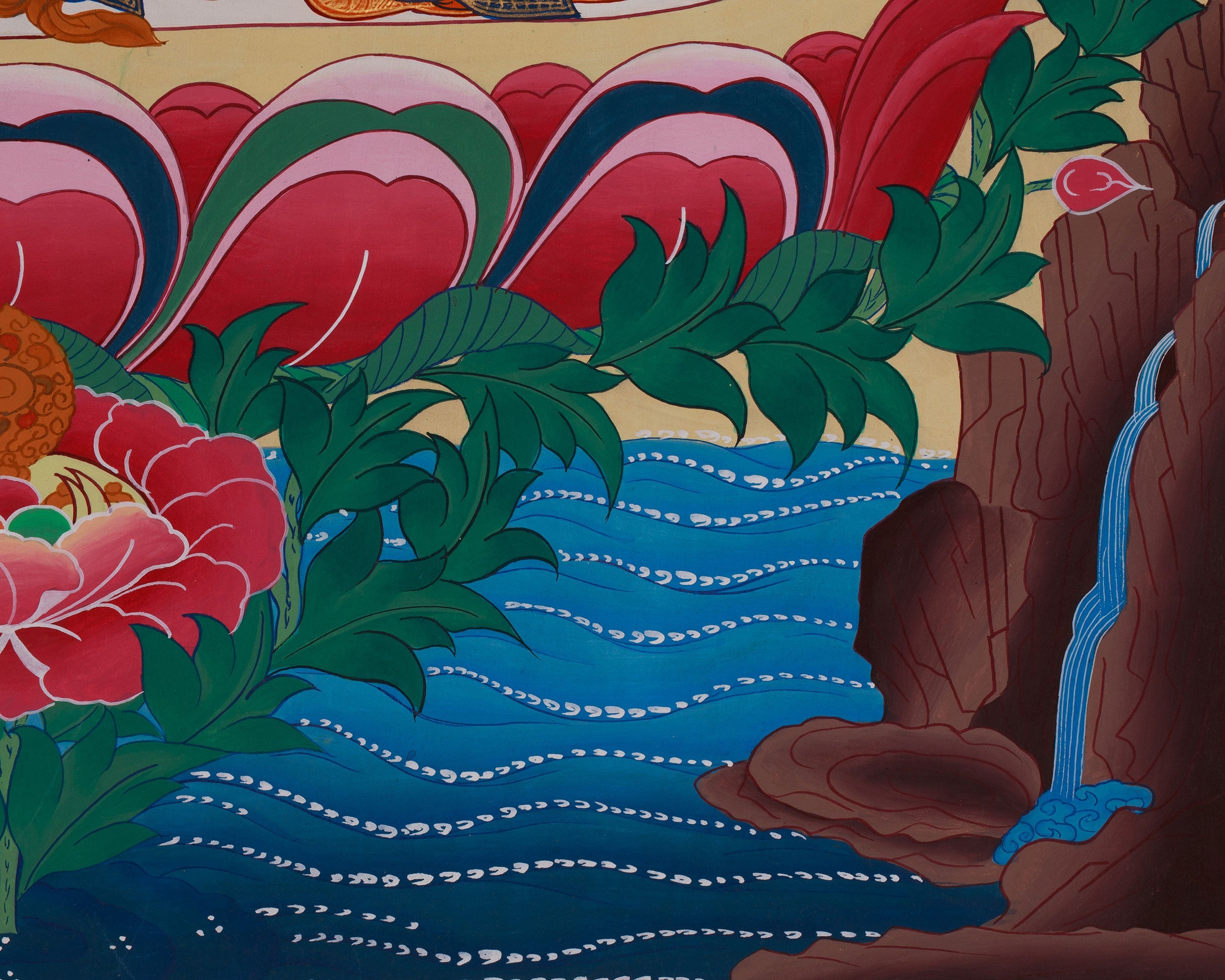 Himalayan Art Of Chenrezig | Tibetan Avalokiteshvara Thangka | Spiritual Altar