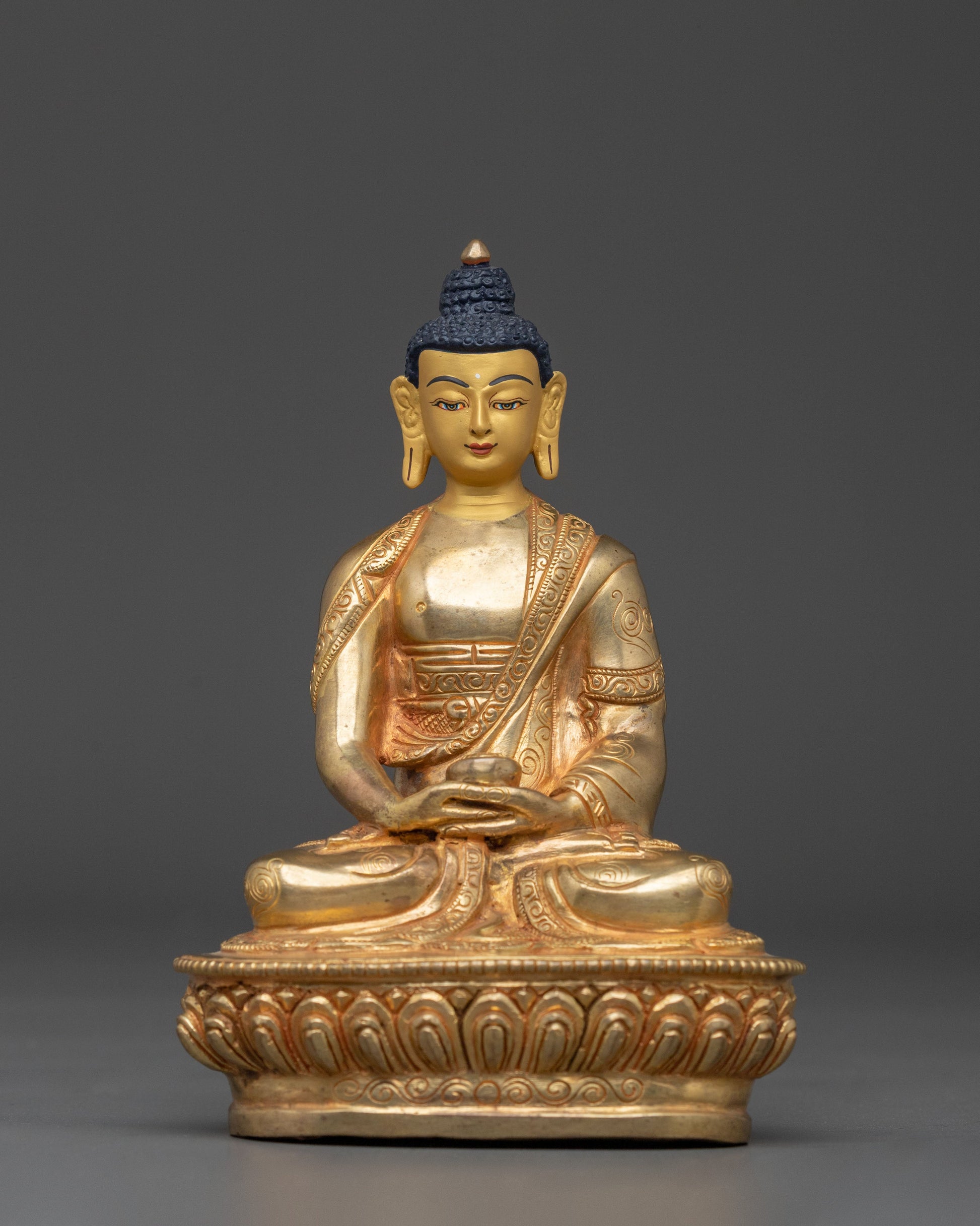 Traditional Himalayan Amitabha Buddha Sculpture  