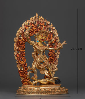 Ekajati Handmade Gold Gilded Statue | Protector of the Secret Mantras