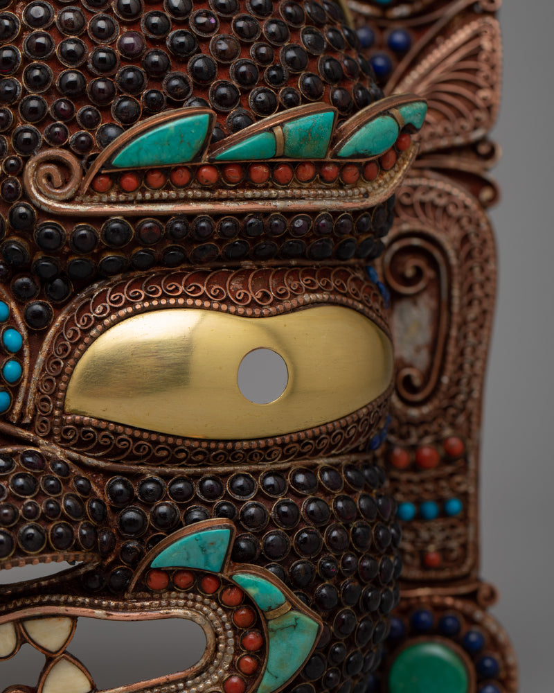 The Fierce Deity Mask | Mahakala's Symbol of Protective Power and Spiritual Vigilance