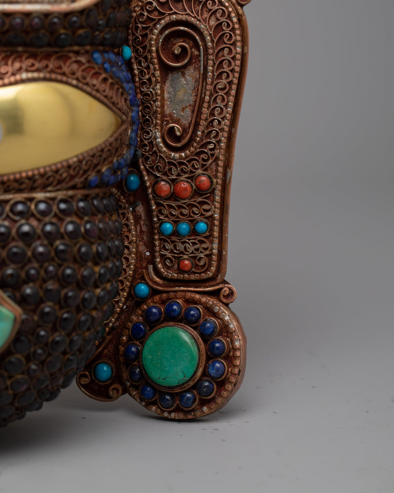 The Fierce Deity Mask | Mahakala's Symbol of Protective Power and Spiritual Vigilance