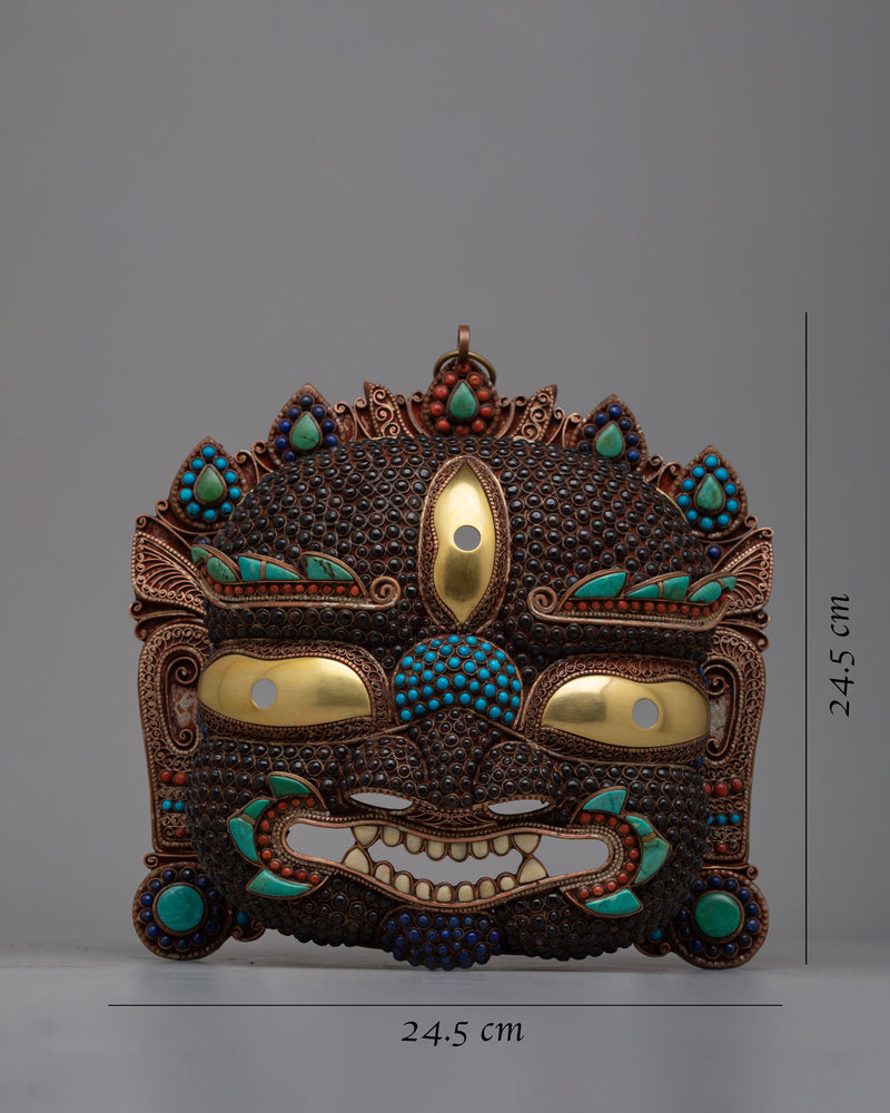 The Fierce Deity Mask | Mahakala's Symbol of Protective Power and Spiritual Vigilance