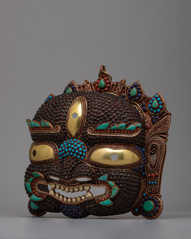 The Fierce Deity Mask | Mahakala's Symbol of Protective Power and Spiritual Vigilance