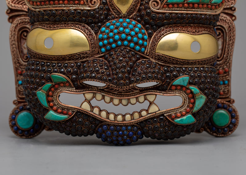 The Fierce Deity Mask | Mahakala's Symbol of Protective Power and Spiritual Vigilance